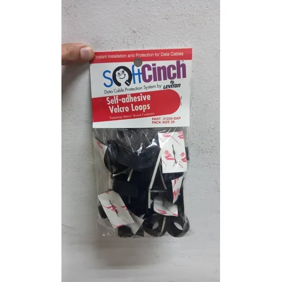Velcro 25unds Con Adhesivo, Tiras Negras Sujetadoras 19mm