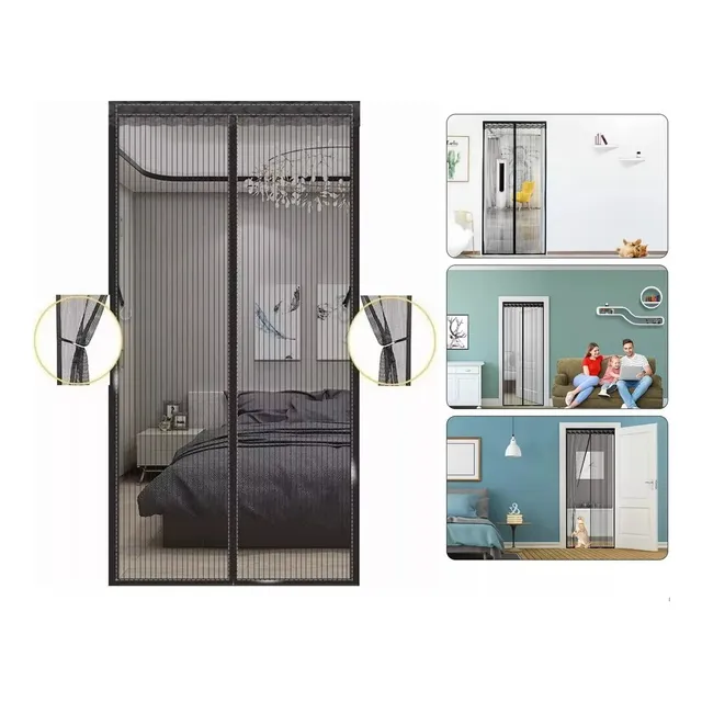 Cortina Magnetismo Mosquitera Para Puertas De Varios Tamaños