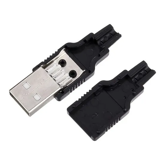 Conector Usb 2.0 Macho 4 Pines Tipo A 2 Unidades