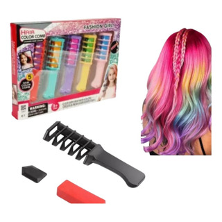 Set 5 Mini Peines De Tizas De Color Fantasía Para El Cabello Set 5 Mini Peines De Tizas De Color Fantasía Para El Cabello