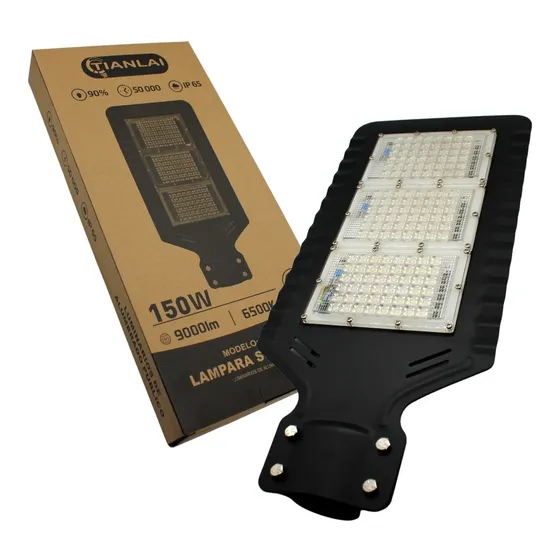 Led Lampara Suburbana 150w Megaluz alumbrado público 9000lm color de la carcasa negro