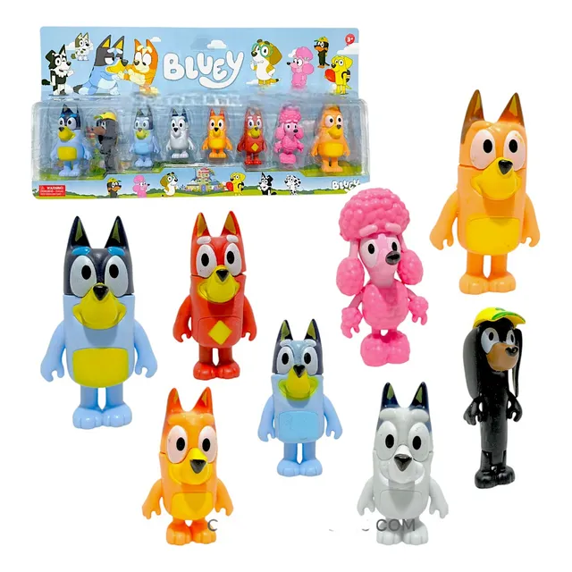 Bluey Figuras 8 Muñecos Juguetes Coleccion Bluey Bingo