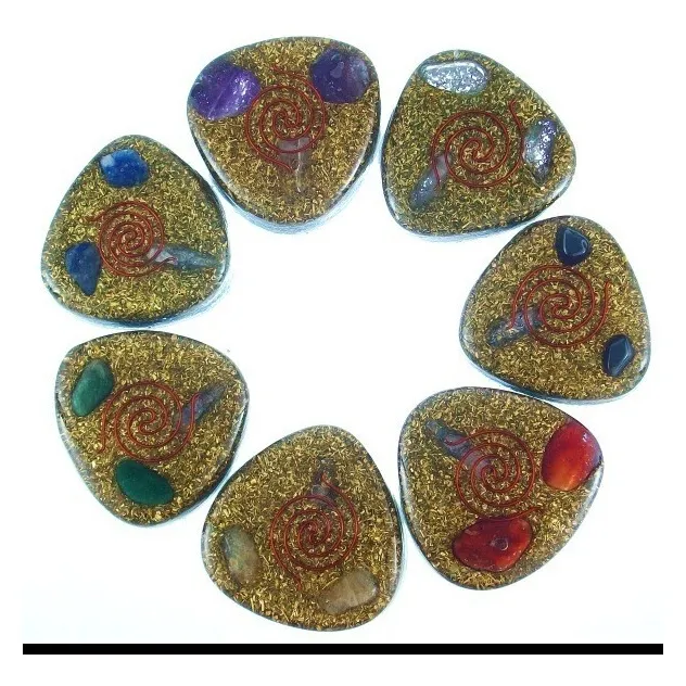 Set Orgonita Para Alinear 7 Chakras  Kit Reiki Cristales