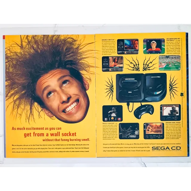 Anuncio Vintage Original Sega Cd - Laminated A3 Póster: