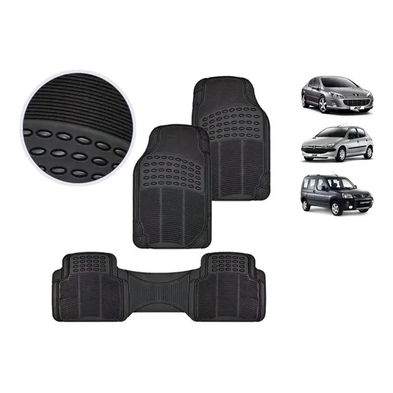 Cubre Alfombra Auto Goma Pesada P/ Peugeot 407 206 Partner