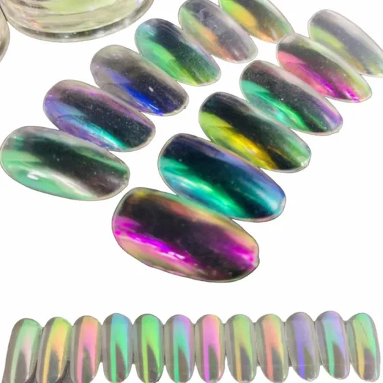 Polvo Efecto Camaleón Nude Para Uñas X 6 Piezas.manicure Color Surtidos