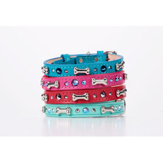 Collar Para Perro Lujo Cristales Swarovski Placa Id Talla S Collar Para Perro Lujo Cristales Swarovski Placa Id Talla S