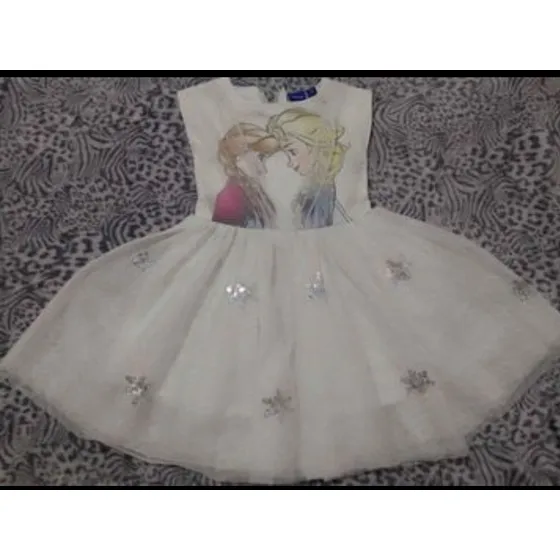 Vestido Disney Frozen Bebé Maxi Encaje Fiesta