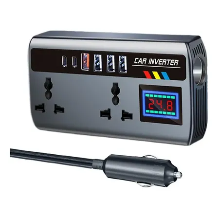 Inversor De Corriente Para Coche De 200 W, Carga Rápida Por