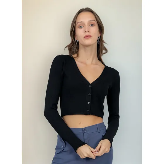 Sweter Con Botones Al Frente Para Dama Forever 21