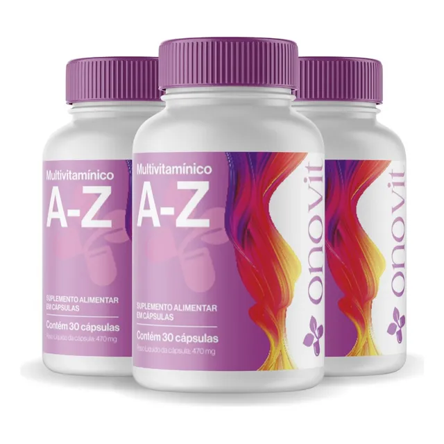 Kit 3 Multivitamínicos A A Z - Fórmula Exclusiva - Imunidade