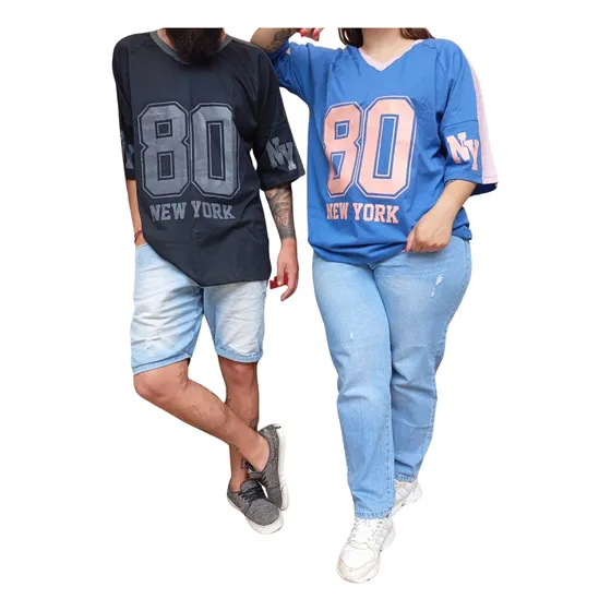Remera Algodón Premium Estampada Jersey - Hombre N.y. 80