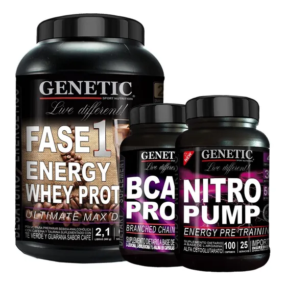 Masa Muscular Definida Proteína Fase 1 Bcaa Arginina Genetic
