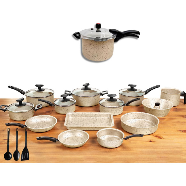 Conjunto Panelas 17 Pc Antiaderente Panela Pressão 4,5l Conjunto Panelas 17 Pc Antiaderente Panela Pressão 4,5l