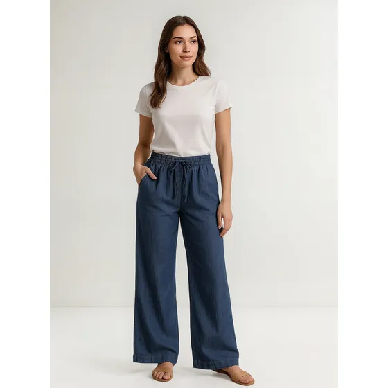 Pantalón Palazo Jean Mujer Upminorista