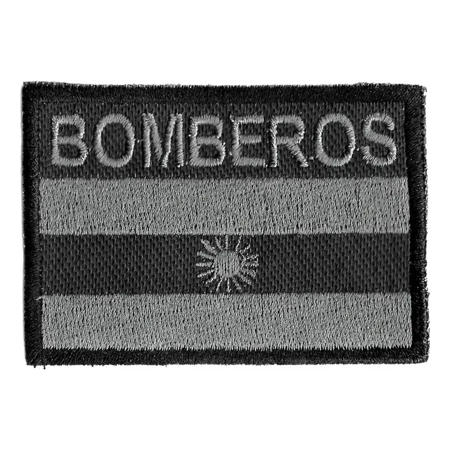 Parche Bordado Bomberos Bandera Argentina Baja Visibilidad