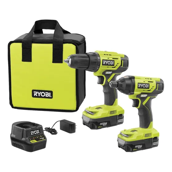 Set De Taladros Destornillador/impacto 18v Ryobi