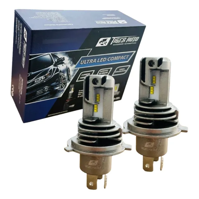 Kit Ultra Led Compact Tiger H4 Alto Baixo 6000k 10000 Lumens