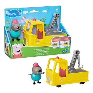 Tren De Madera Del Abuelo Pig – Peppa Pig Con Locomotora Y 2 Vagones – Juguete Sostenible +2 Años