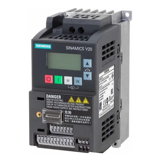 Variador De Velocidad V20 1hp 0,75kw 220v Siemens