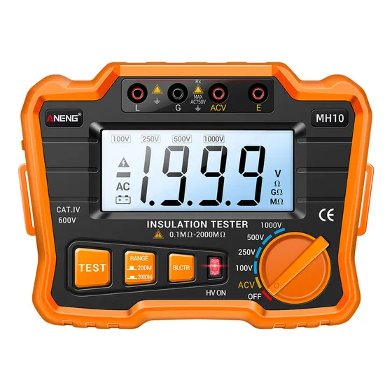 Para  Aneng Mh10 Megometer Lcd.. 1m-2000m, Ac 750v