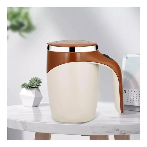 Taza Térmica Batidora Automática Magnetica Café Té A Pila