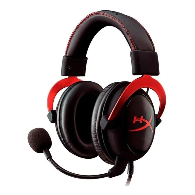 Audífonos gamer HyperX Cloud II KHX-HSCP rojo con luz rojo LED