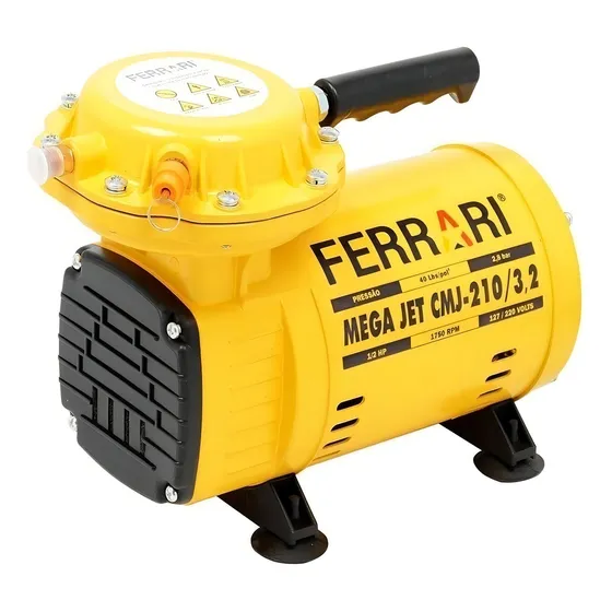 Compressor De Ar Direto Mega Jet 127/220V CMJ-210 - Ferrari