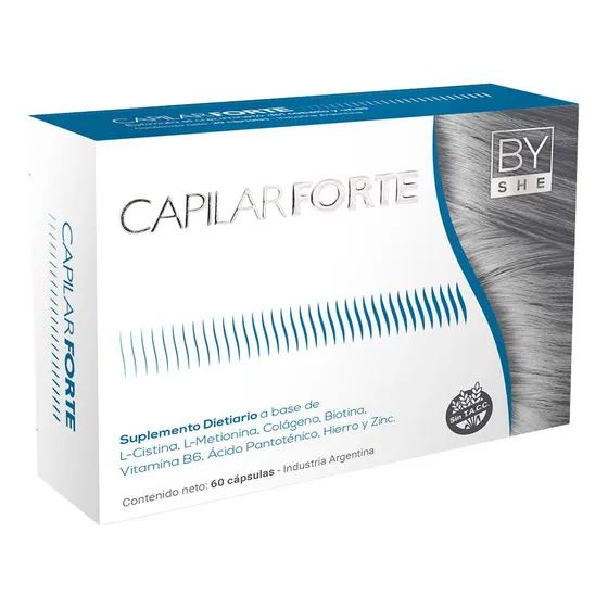 By She Capilar Forte 60 Cápsulas Fortalece Cabello Y Uñas