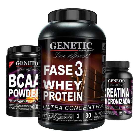 Crecimiento Muscular Definido Proteína Creatina Bcaa Genetic