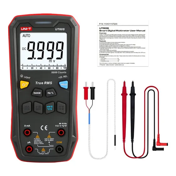 Multimetro Digital True Rms Auto Rango Ac Dc Uni-t Ut60s