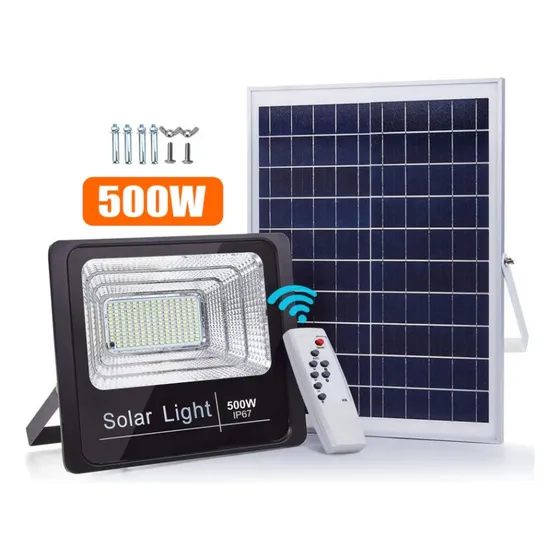 Reflector Led Con Panel Solar 500w Ip67 Resistente Al Agua