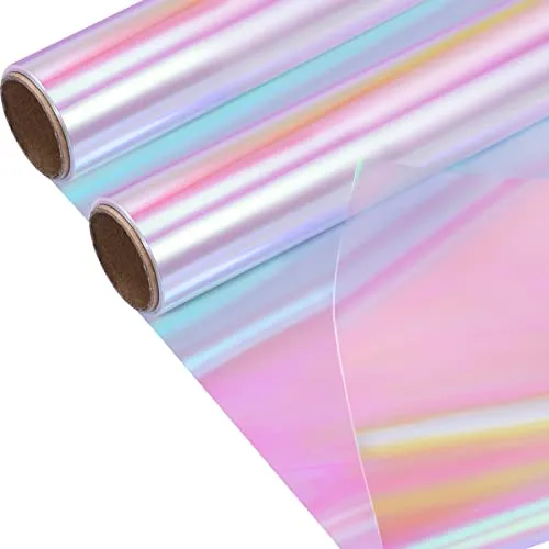 Rollo De Envoltura De Celofán Iridiscente, Papel De 31...