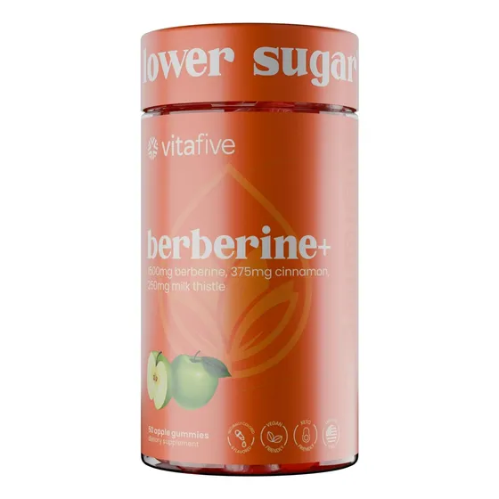 Vitafive Berberina + Canela + Cardo Mariano 50 Gomitas Manzana