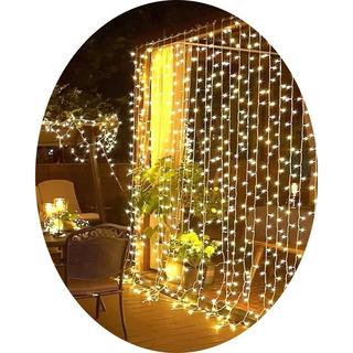 Cortina Solar Decorativa De Cascata Com Luzes De Natal Com 3 Cortina Solar Decorativa De Cascata Com Luzes De Natal Com 3
