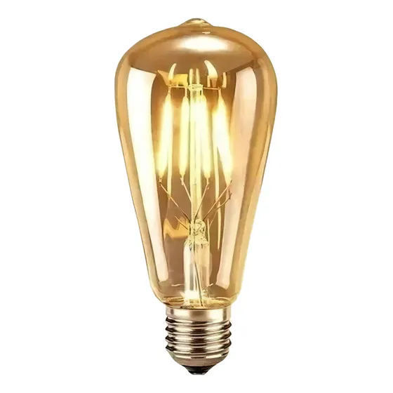 Lâmpada Vintage Filamente Led Decorativa Retrô Vintage Âmbar ST64 4W 320LM Gmh Trade LST64-SC-4W