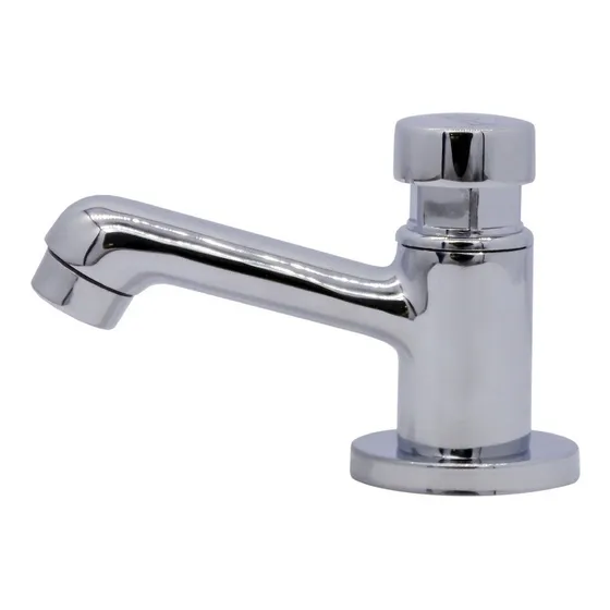 Torneira para banheiro Juarez Store Pressmatic Torneiras 1100JZ cor prata