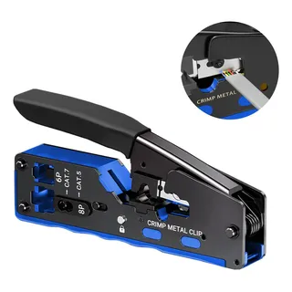 Alicate Crimpar Rj45 Vazado Rj11 Cat5 Cat6 Cat7 Profissional