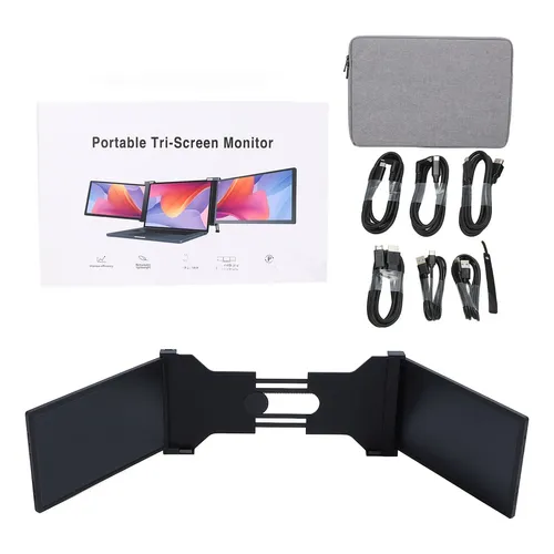 Xebec Tri-pantalla 2 | Monitor Portátil Acoplable Para | Hd Black
