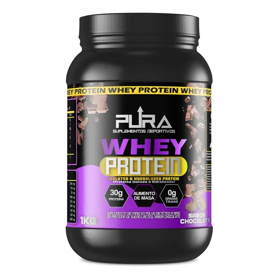 Pura Whey Protein Isolada Hidrolizada, 1kg 85%, Natural  