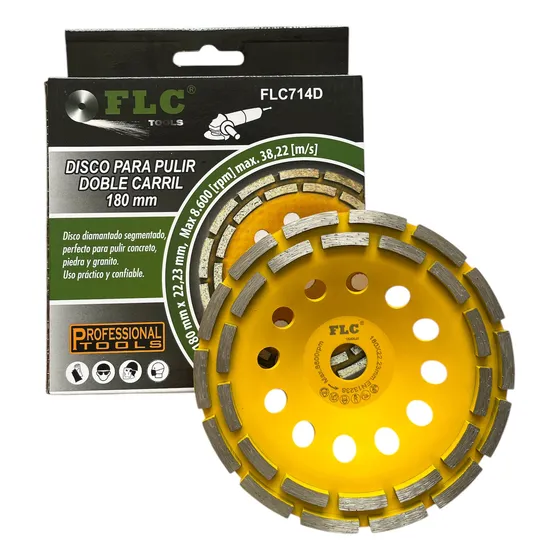 Disco Doble Carril De 7-1/4'' Para Pulir Concreto Y Granito.
