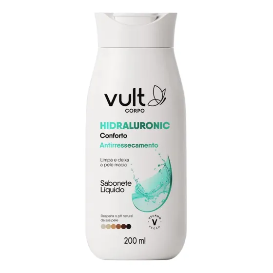 Sabonete Líq Antiressecamento Hidraluronic Confort200ml Vult