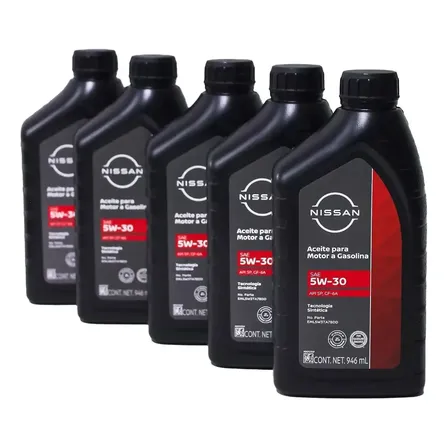 Aceite Sintetico Nissan 5w30 5pzs