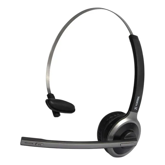 Headset Office Fortrek Fk 761a Bluetooth Preto - 81482 Cor Cinza Luz N/P