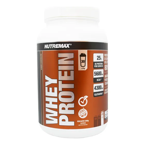 Nutremax Whey Protein Proteina Suero Chocolate 1000g 6c