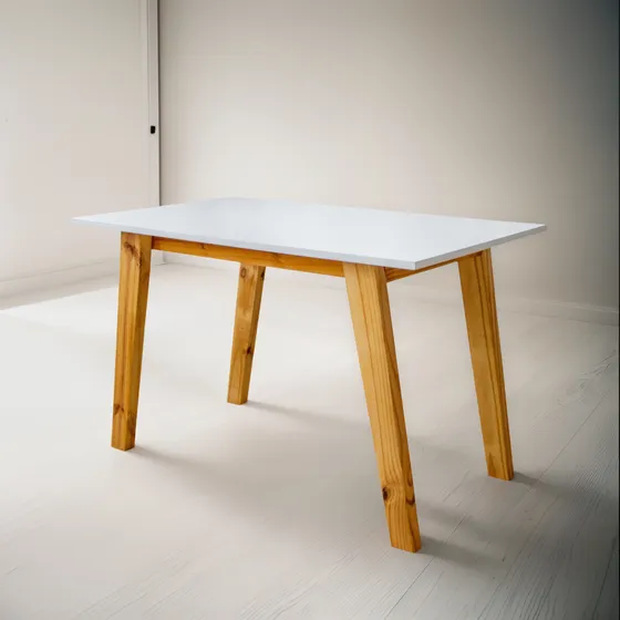 Mesa Escandinava Nórdica 120x70 Cm - Medra Store
