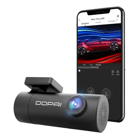Câmera Veicular Ddpai Mini Pro 1296p Com Wi-fi Ângulo De 140° Visão Noturna Sensor G E Lente Rotativa 330°