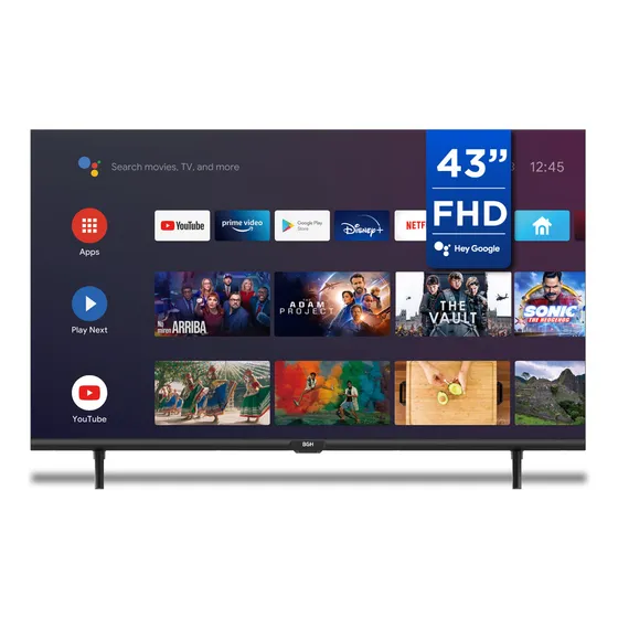 Smart TV de 43" BGH B4322FS5A con pantalla LED Full HD