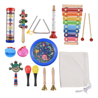14pcs Instrumentos De Percusión De Madera Set Triángulos 14pcs Instrumentos De Percusión De Madera Set Triángulos