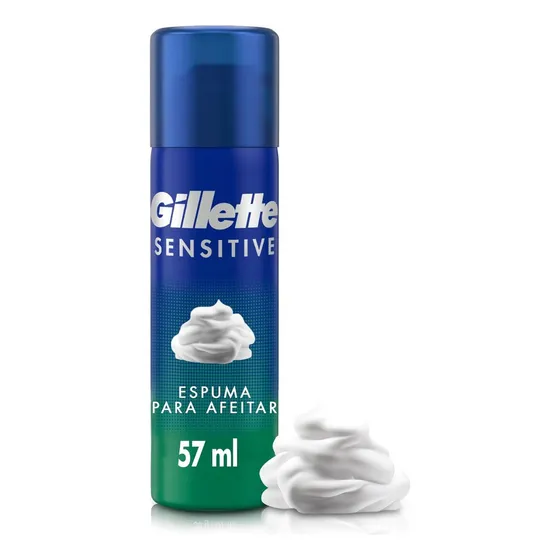 Espuma De Barbear Gillette Sensitive 56g/57ml Aproveite